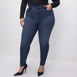 Good American Good Legs Skinny button fly Jeans Size 15